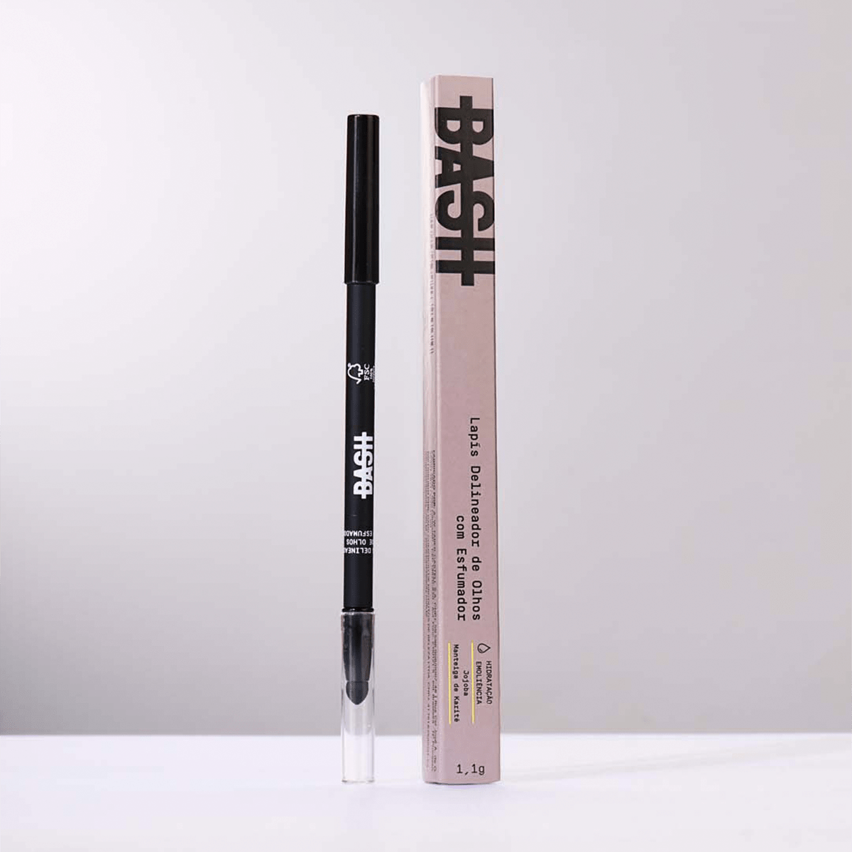 Lápis Delineador de Olhos com Esfumador Preto - BashBeauty