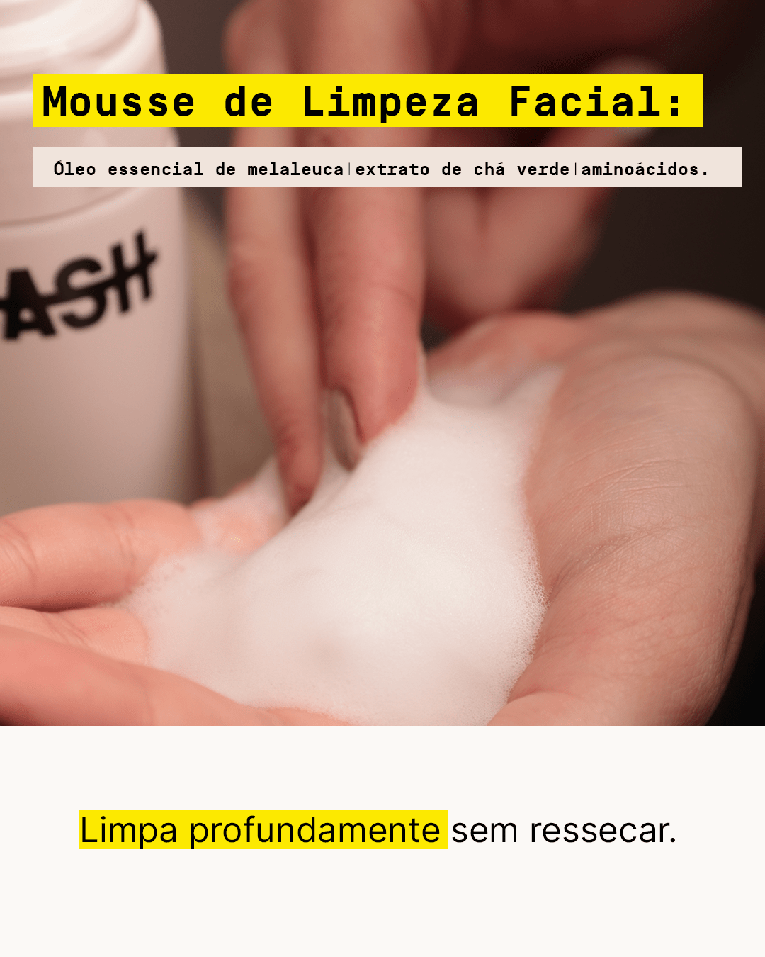 Mousse de Limpeza Facial Controle da Oleosidade 155ml - BashBeauty